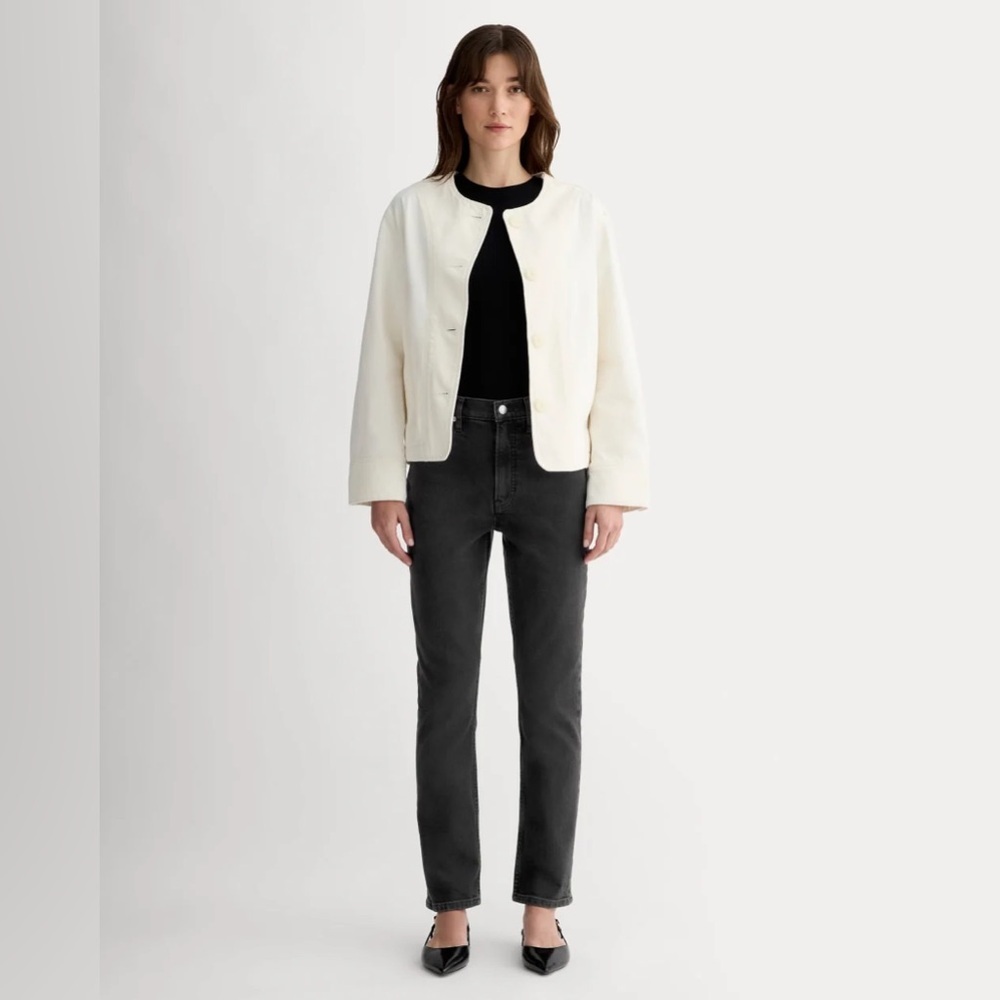 NWT Everlane The Original Cheeky Jean Black Cropped High Rise Women’s Size 26